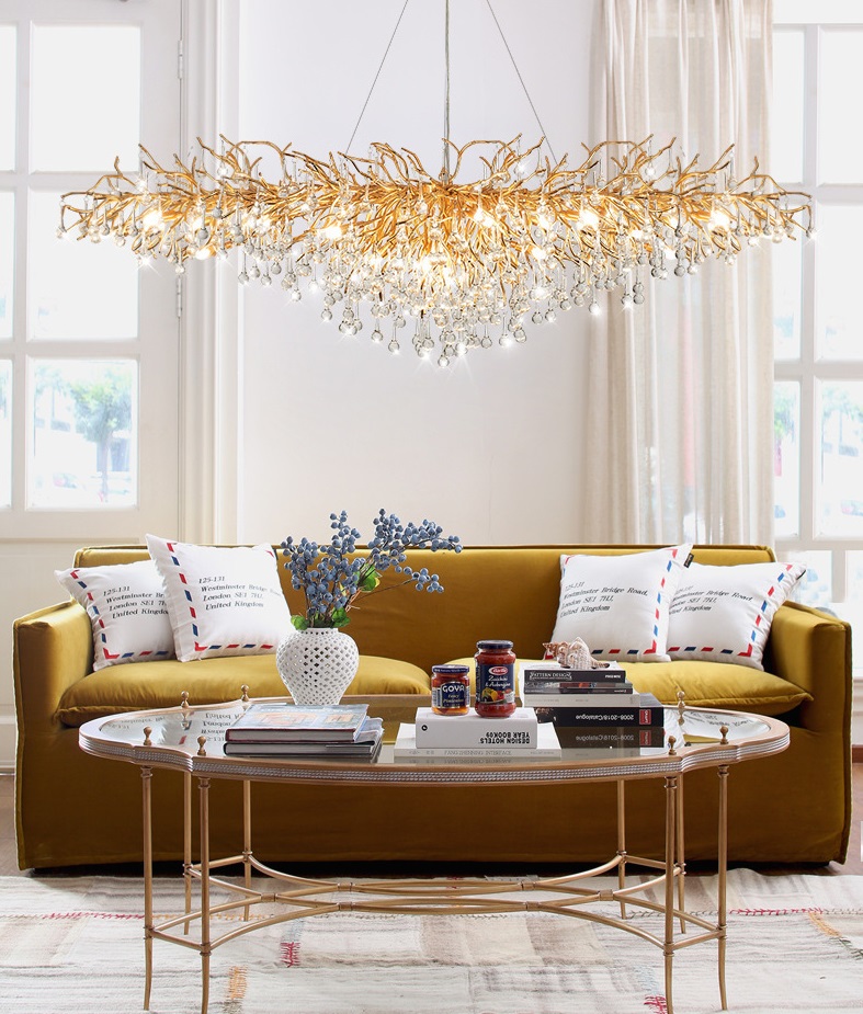 Светильник ElegantLight DZN-8262 GOLD/ЗОЛОТО ` D1800*800/H500/20/G9/10W RAIN 22-10