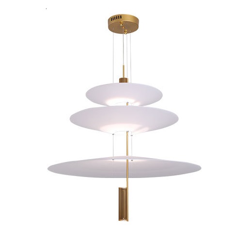 Светильник подвесной ElegantLight DZN-8298 GOLD/ЗОЛОТО ` D360+680+360/H1200/3/LED/9W LUCEISOLA 22-10