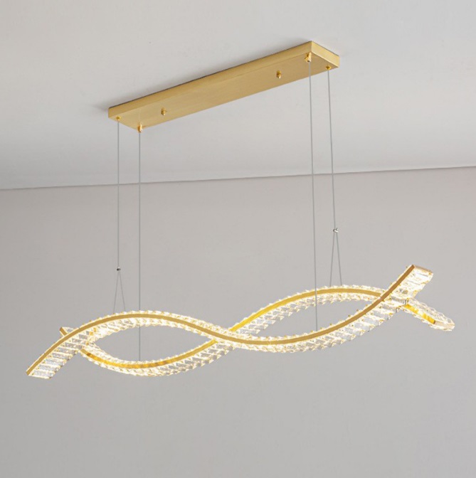 Светильник подвесной светодиодный ElegantLight DZN-11177 ЗОЛОТО ` D800*250/H2000/2/LED/50W/3000-6500