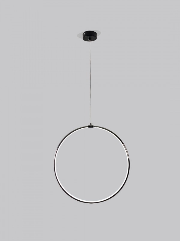Светильник подвесной SPF-8659 BLACK/ЧЕРНЫЙ ГЛЯНЕЦ ` D500/H1500/1/LED/20W 22-08 HOOP1