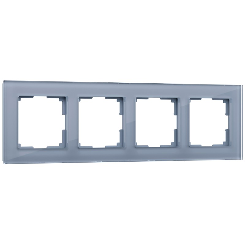 WERKEL Favorit WL01-Frame-04 / Рамка на 4 поста (серый,стекло) a030778 W0041115