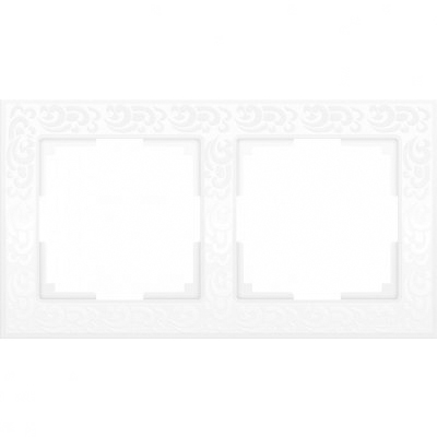 WERKEL Flock WL05-Frame-02-white / Рамка на 2 поста (белый) a028963 W0022301