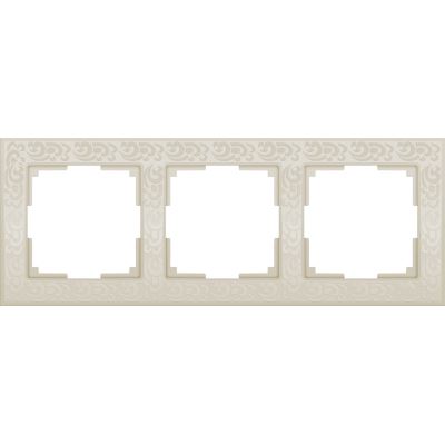 WERKEL Flock WL05-Frame-03-ivory /Рамка на 3 поста (слоновая кость) a028984 W0032303