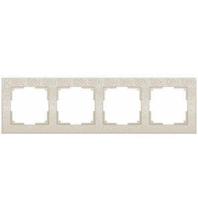 WERKEL Flock WL05-Frame-04-ivory /Рамка на 4 поста (слоновая кость) a028985 W0042303