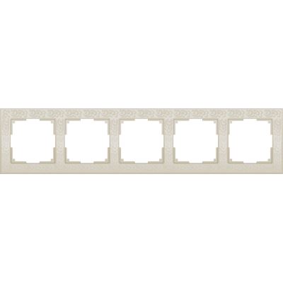 WERKEL Flock WL05-Frame-05-ivory /Рамка на 5 постов (слоновая кость) a030795 W0052303