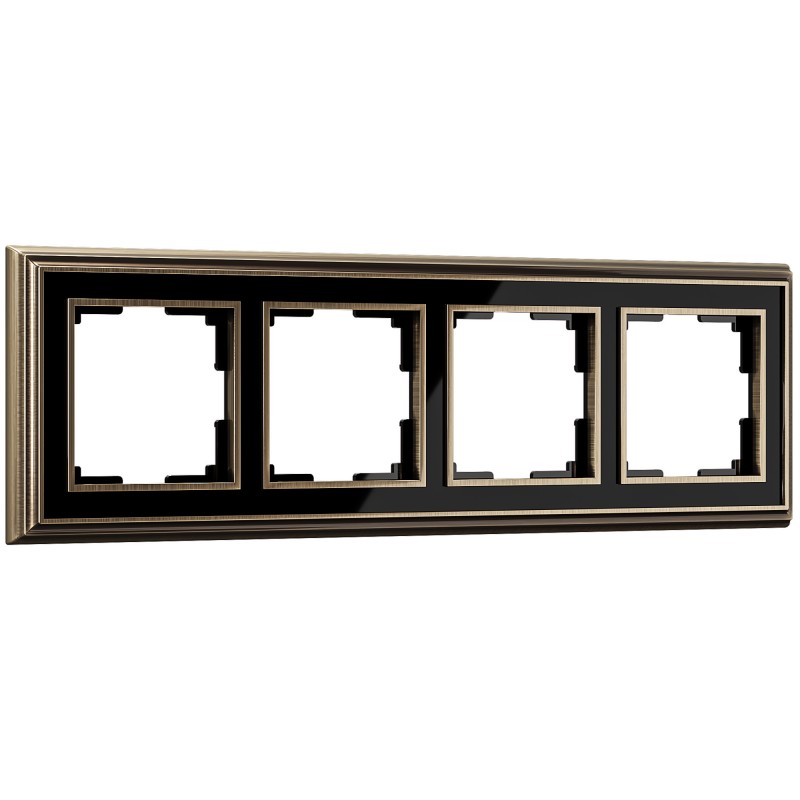 WERKEL Palacio WL17-Frame-04/ Рамка на 4 поста (бронза/черный) a037690 W0041328