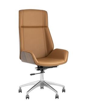 Кресло руководителя TopChairs Crown коричневое УЦЕНКА