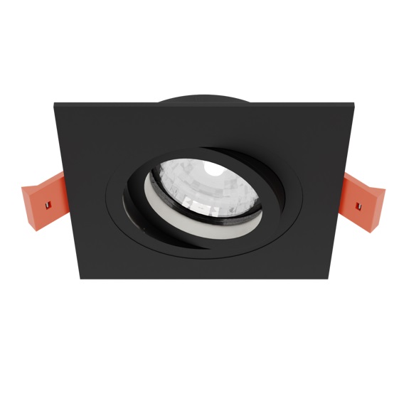 Светильник SPF-4355 BLACK/ЧЁРНЫЙ ` D92/H25/1/GU10/50W CITY1SQUARE 25-01 (1/100)