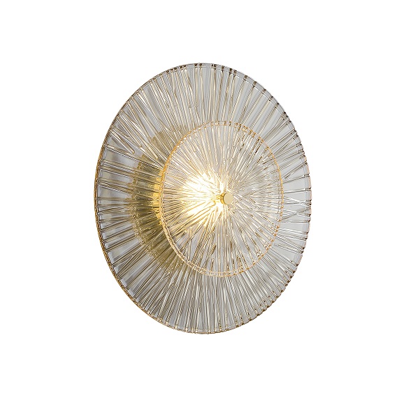 Светильник настенный ElegantLight DZN-4424 ЗОЛОТО+ПРОЗРАЧНЫЙ ` D350/H100/1/LED/12W 3000-6500K 25-03
