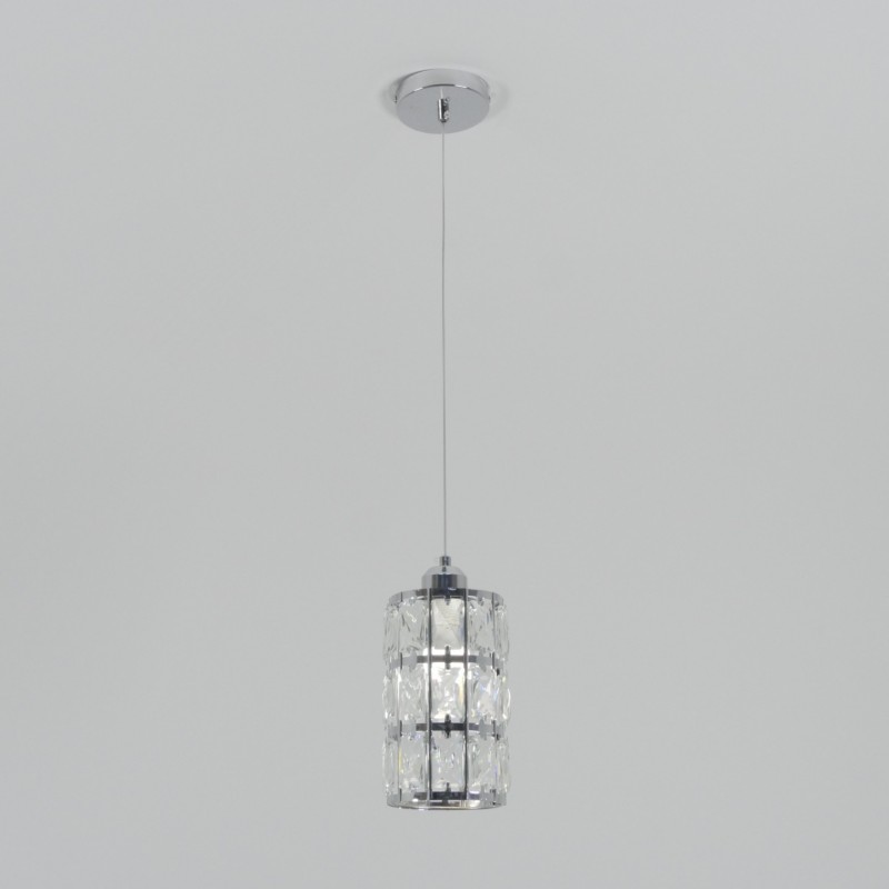 Светильник подвесной SAPFIR SPFD-48824 РОМ/CHROME D120/H1000/1/Е27/10W без ламп CRYSTALS