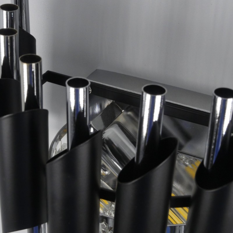 Светильник настенный SAPFIR SPF-4840 ЧЕРНЫЙ+РОМ ` D330/H170/2/E14/40W FENCE 23-12 (1/5)