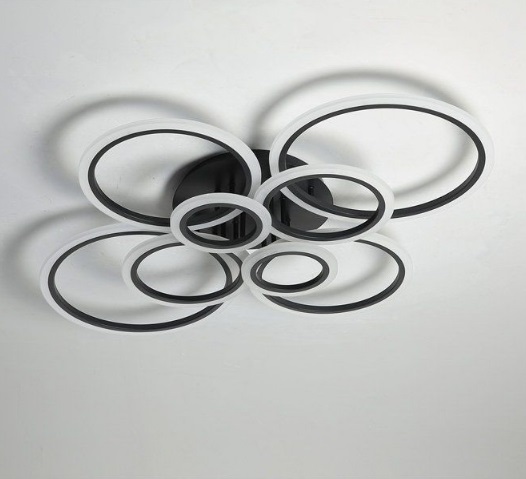 Светильник SPF-1643 BLACK/ЧЕРНЫЙ ` LED D860/H180/8/LED/160W 2.4G SPF22-04 (1)