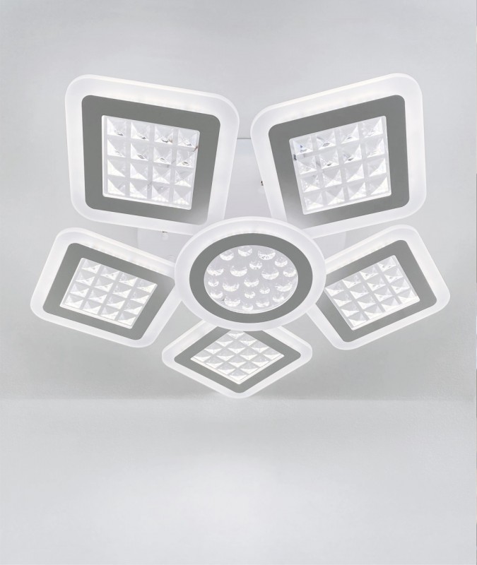 Светильник потолочный SAPFIR SPF-9461 WHITE/БЕЛЫЙ ` D600/H120/6/LED/160W 2.4G 23-07
