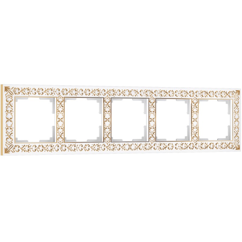 WERKEL Antik WL07-Frame-05/Рамка на 5 постов (белое золото) a036752 W0051523