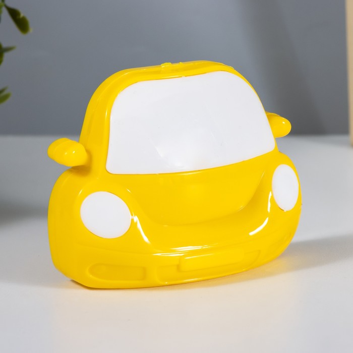 Ночник "Машинка" LED желтый 7х8х7 см, 7586747
