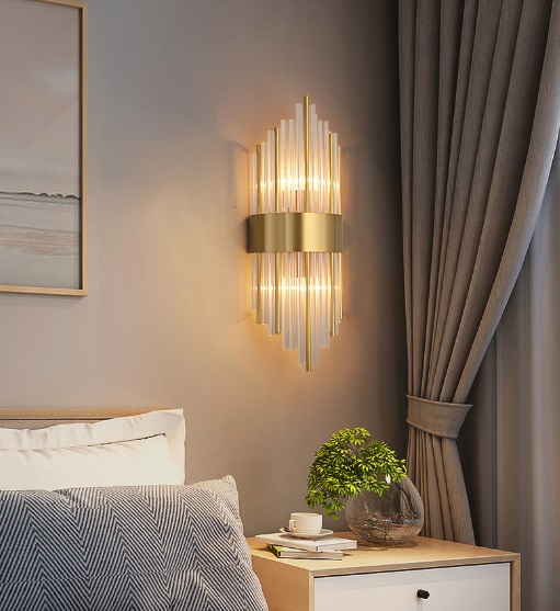 Светильник настенный ElegantLight MD.7013 BRASS/ЛАТУНЬ ` D180/H450/2/E14/40W DZN22-12 (1 из 2 в кор)